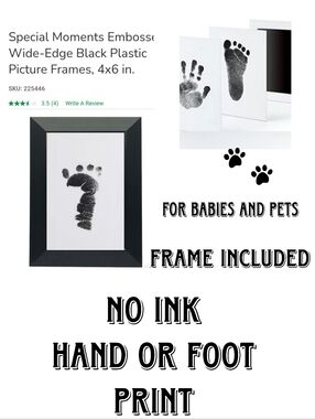 FRAMED Baby 👣 footprint  handprint Ink Pad  Touchless Ink Pad Pet Footprint pad